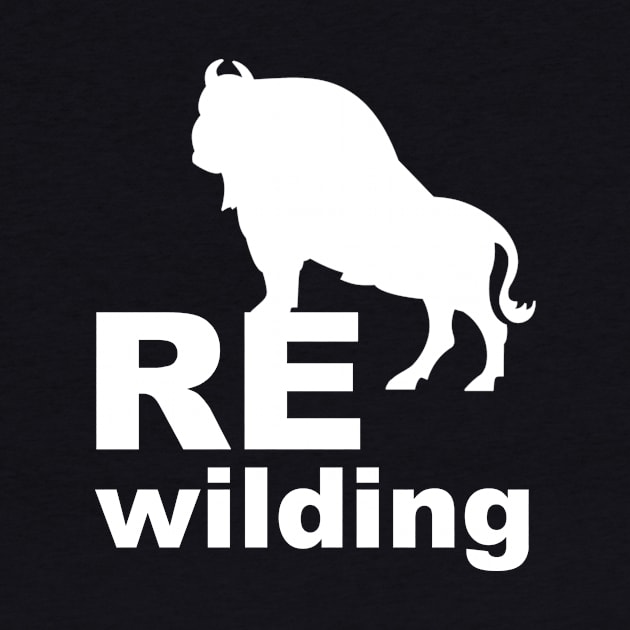 rewilding bison in wilderness by SpassmitShirts